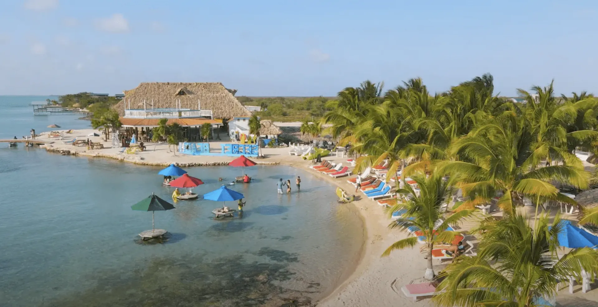 Turquoise water at Secret Beach, Ambergris Caye, Belize