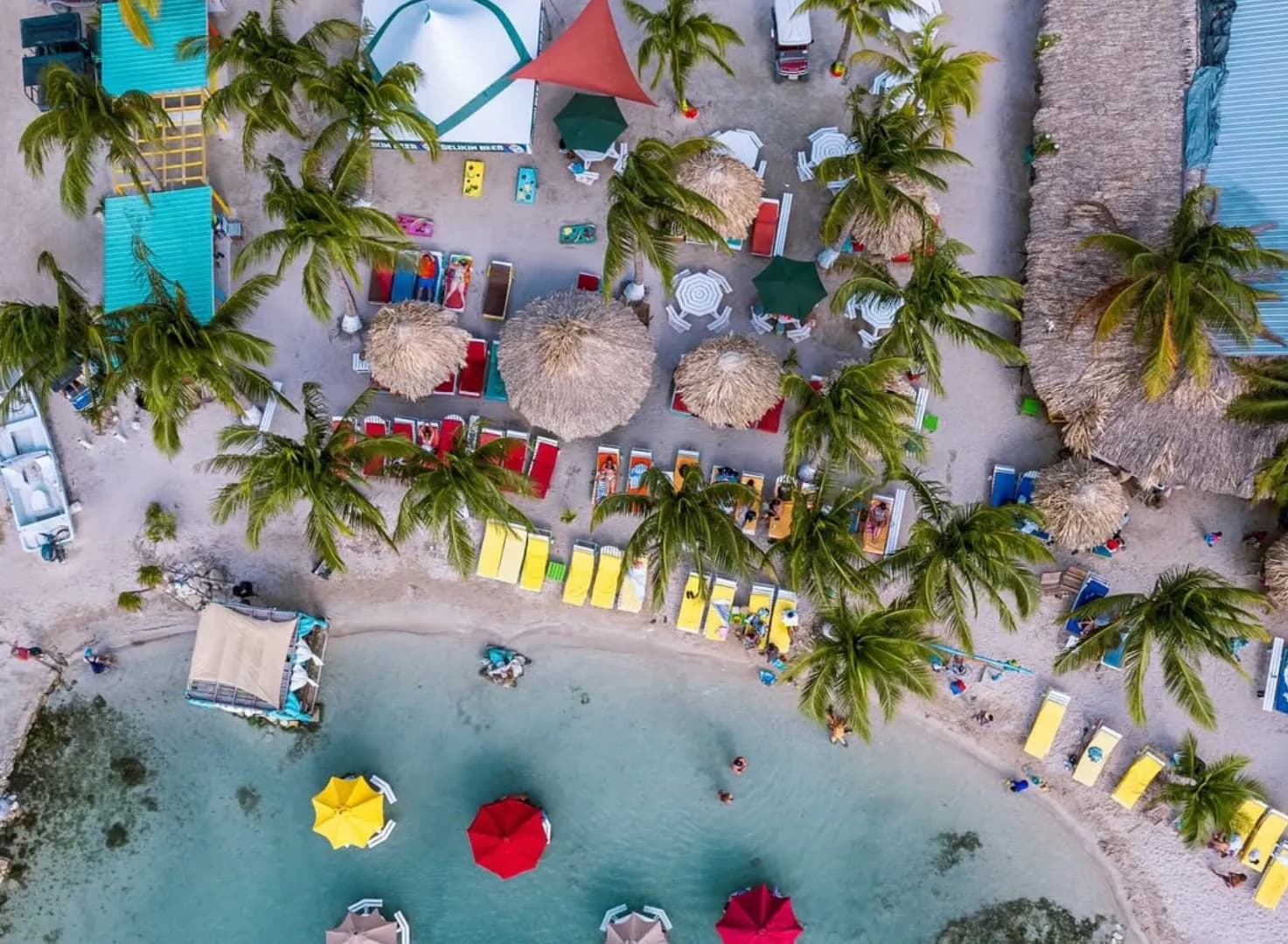 Secret Beach lounge area on Ambergris Caye